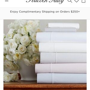 Peacock Alley King shams and top sheet